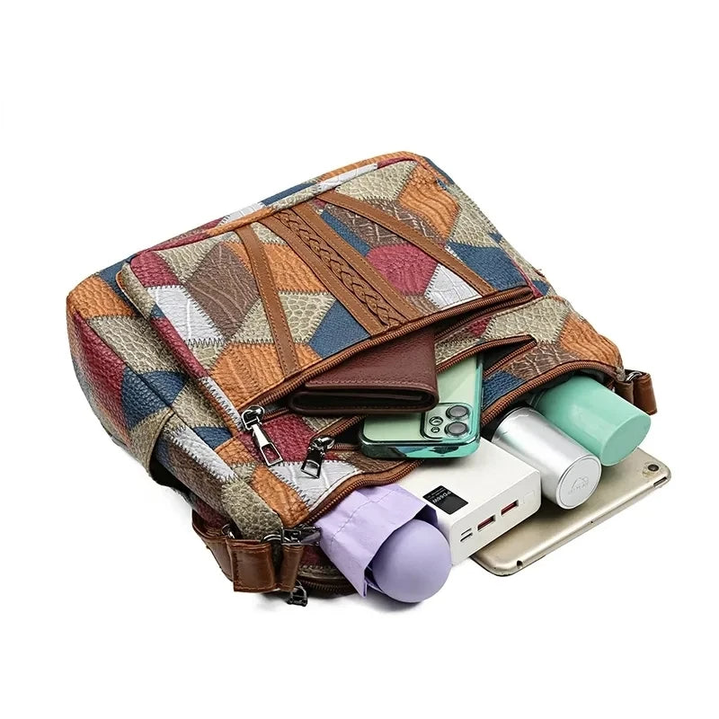 Fern Patchwork skuldertaske
