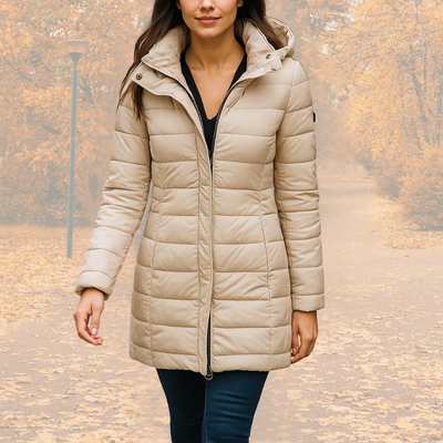 Camille Stilfuld parka med varmt inderfor