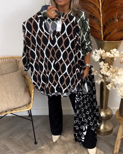 Noor Bluse med grafisk print