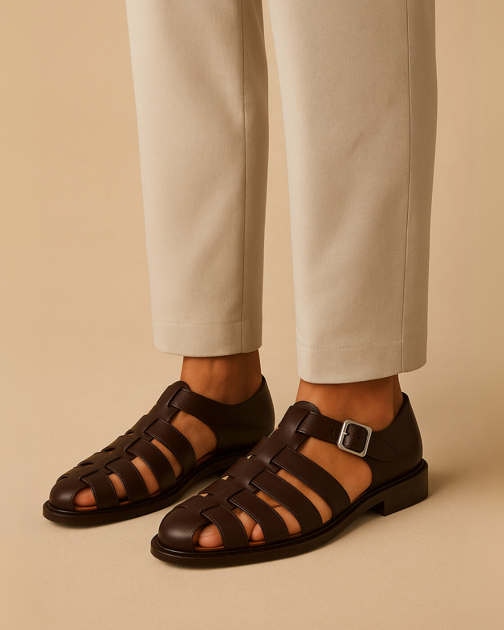 Renaud Lukket sandal med elegant spænde