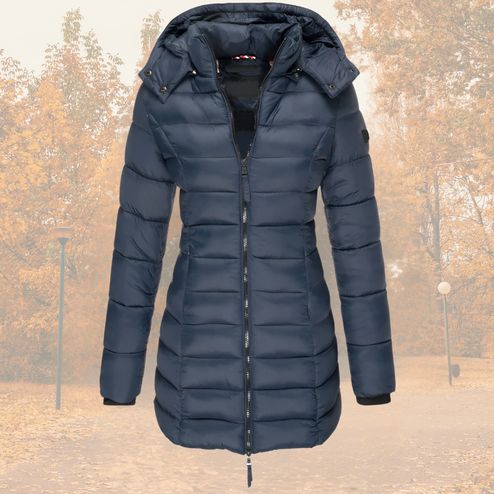 Camille Stilfuld parka med varmt inderfor