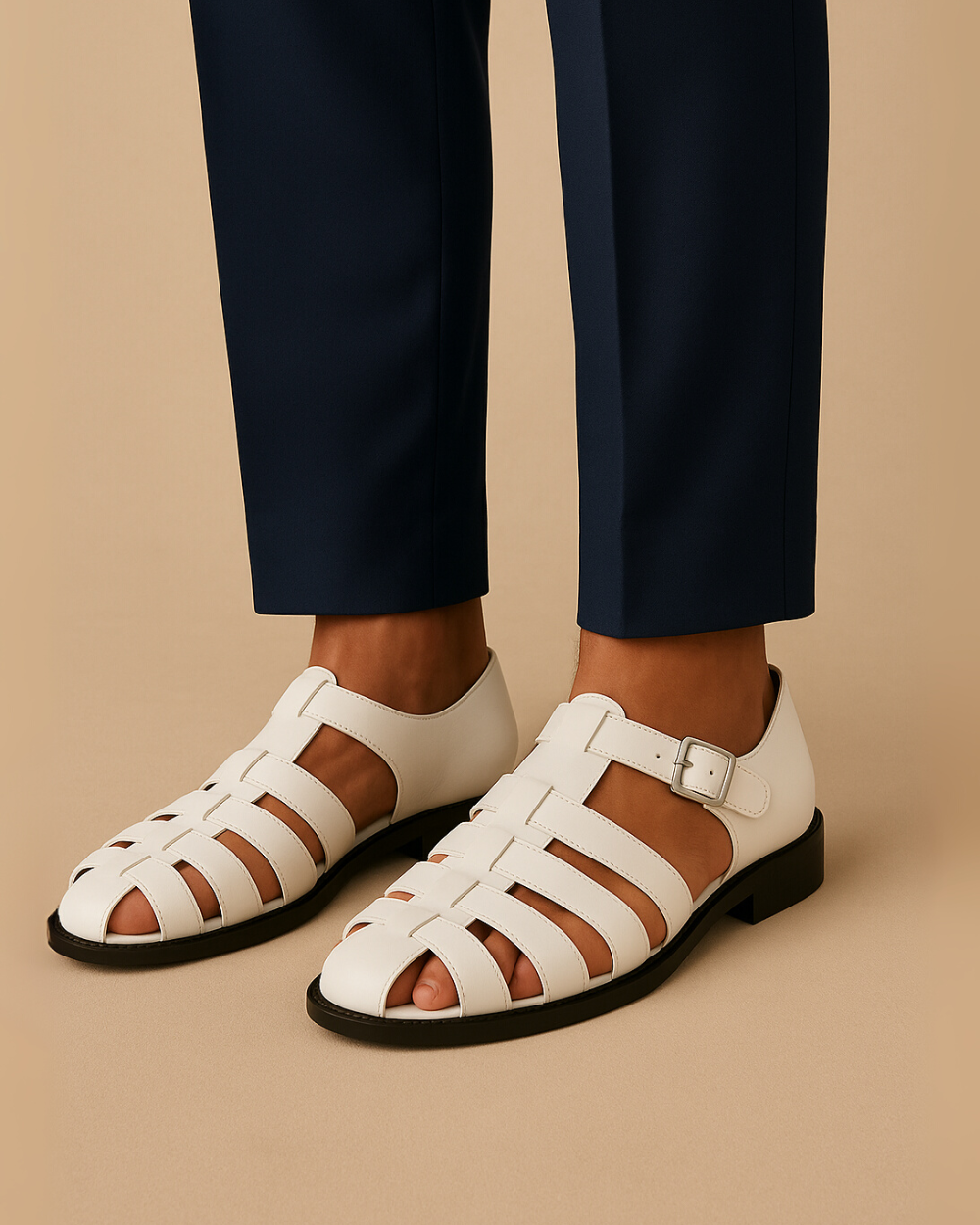 Renaud Lukket sandal med elegant spænde