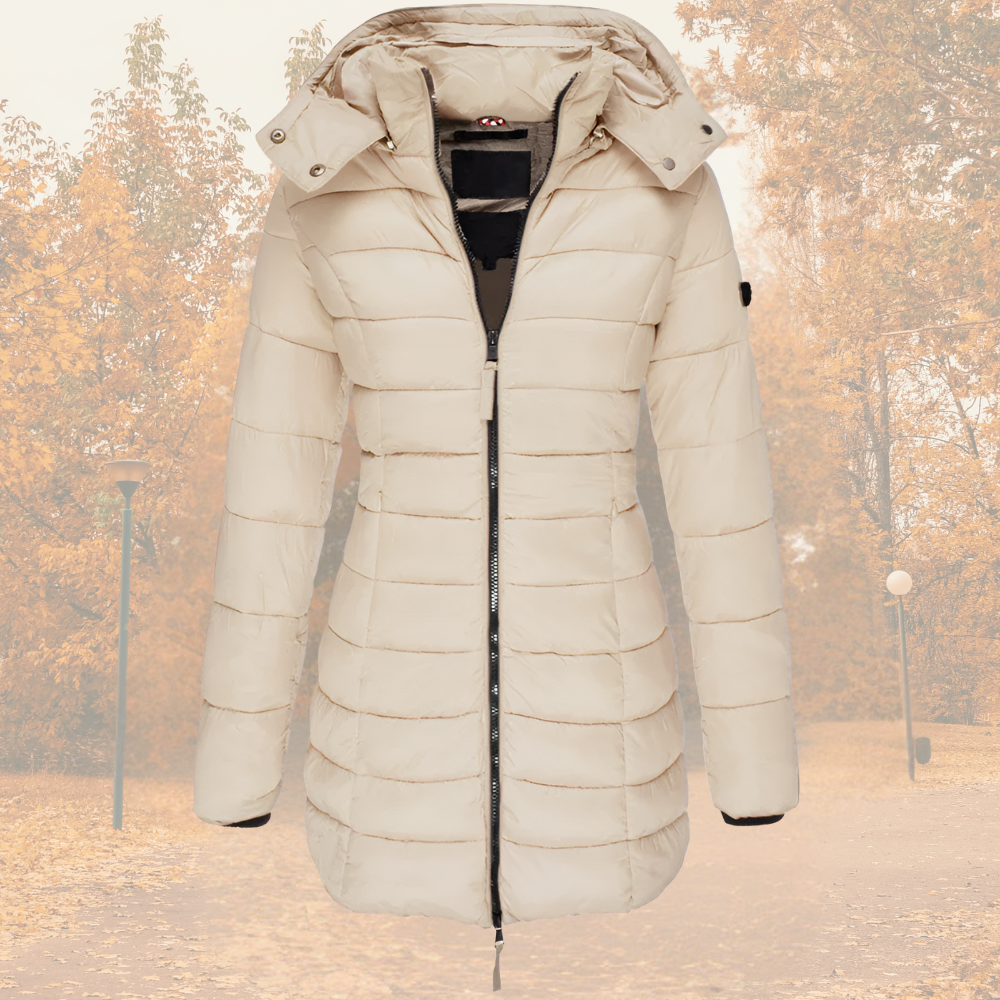 Camille Stilfuld parka med varmt inderfor