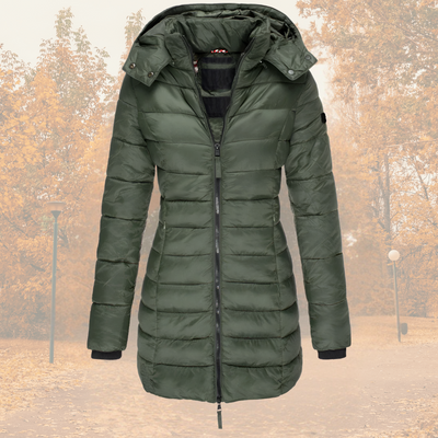 Camille Stilfuld parka med varmt inderfor