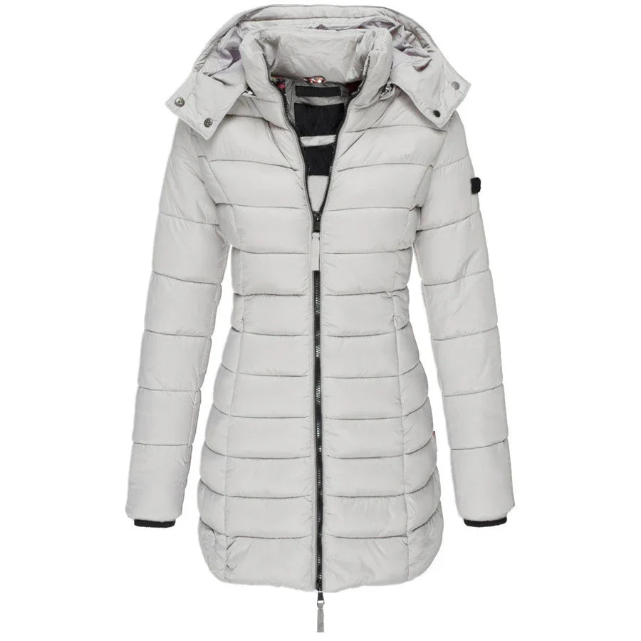 Camille Stilfuld parka med varmt inderfor