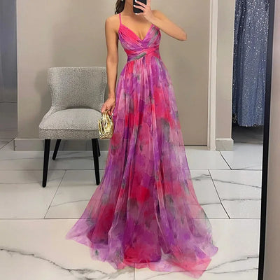 Giselle Charmerende maxi-kjole med blomsterprint