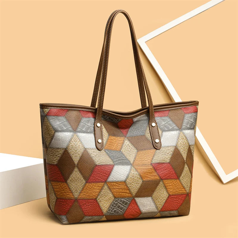 Sola Patchwork skuldertaske