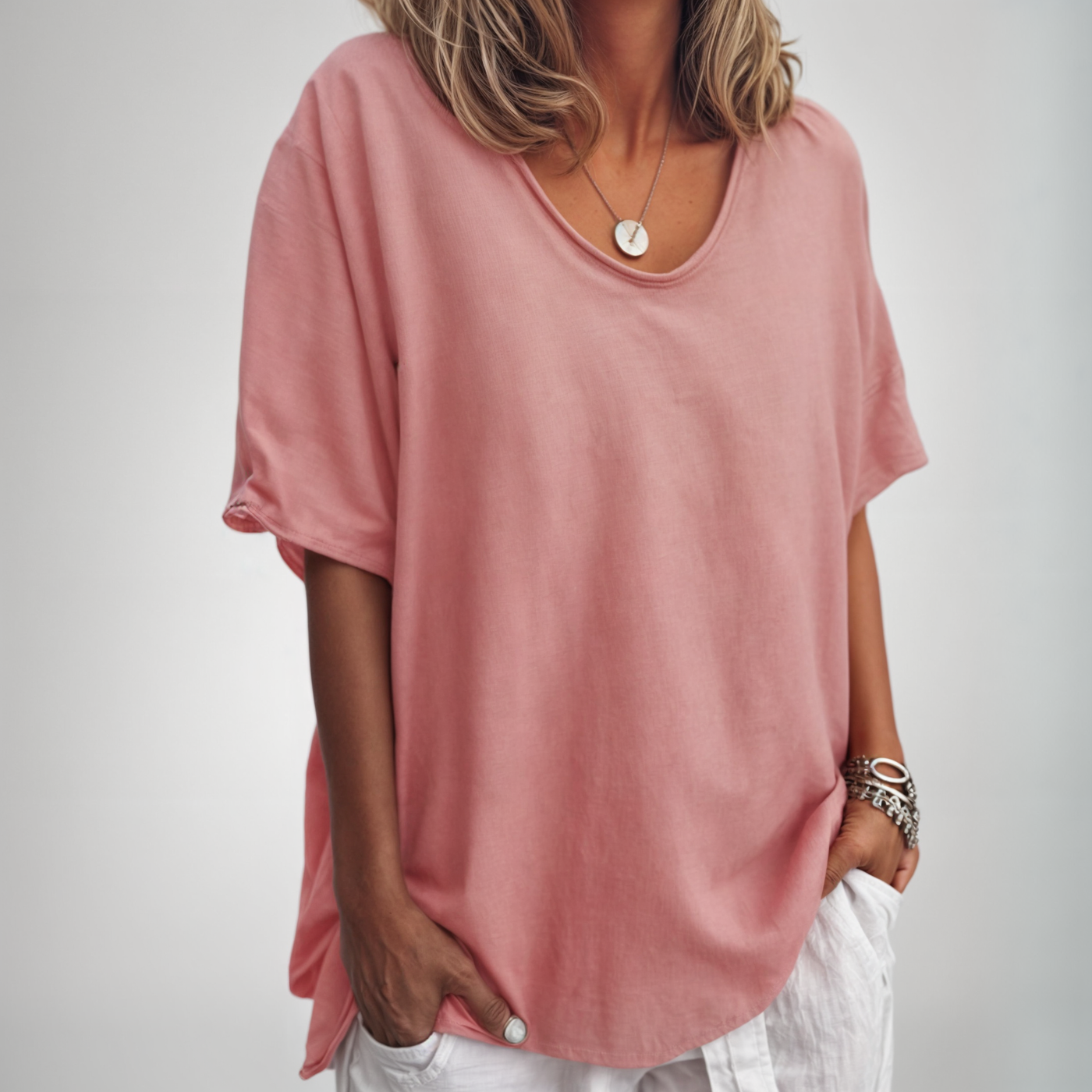 Sofia Behagelig Løs T-shirt